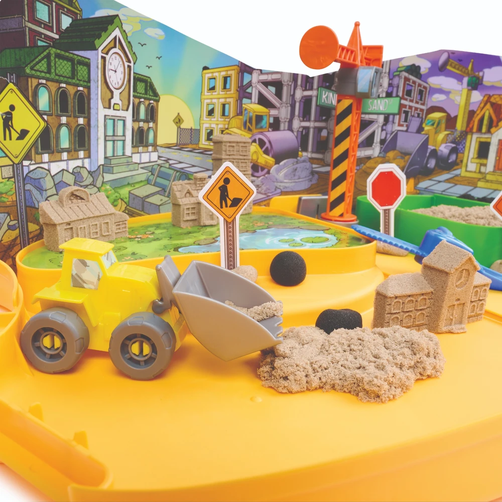 Piasek kinetyczny Plac Budowy Kinetic Sand 793g + priedai