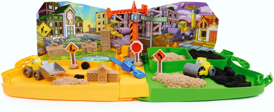 Piasek kinetyczny Plac Budowy Kinetic Sand 793g + priedai