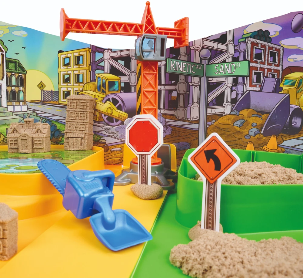 Piasek kinetyczny Plac Budowy Kinetic Sand 793g + priedai