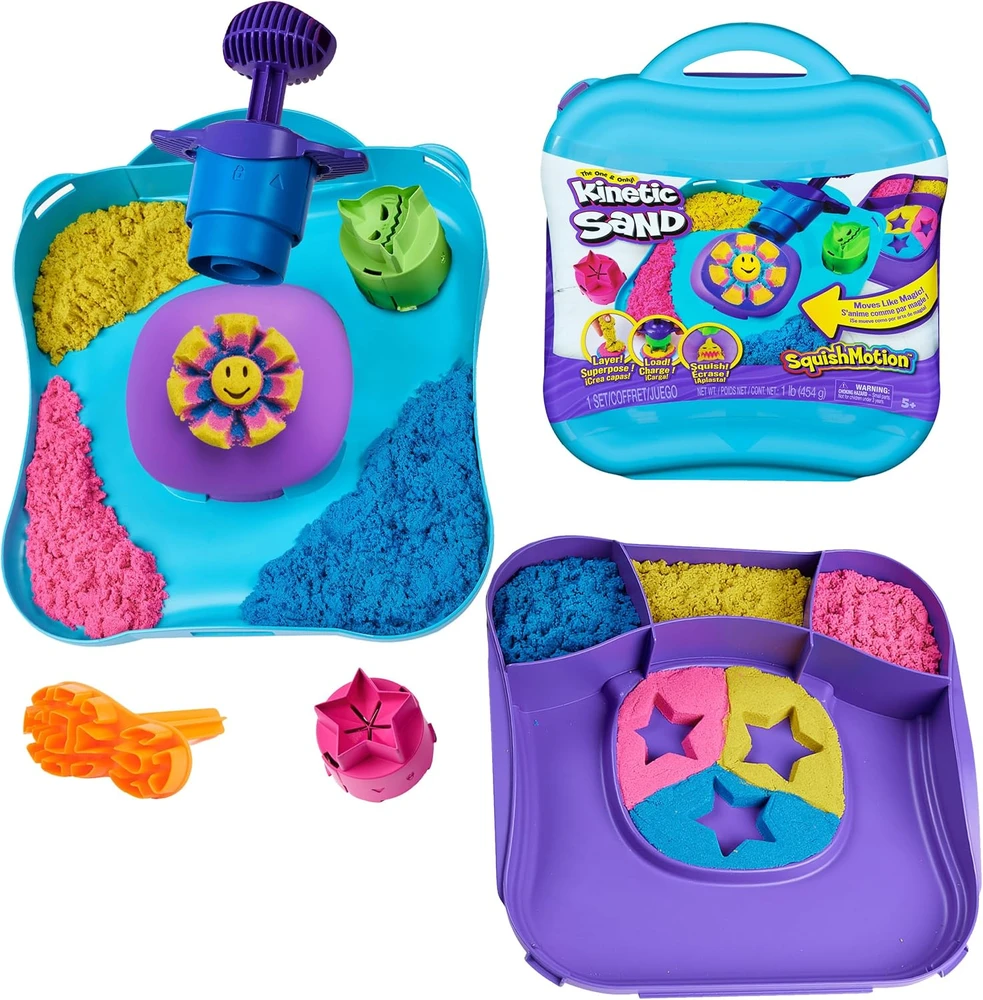 Kinetic Sand KINETINIS SMĖLIS Rinkinys „SquishMotion“