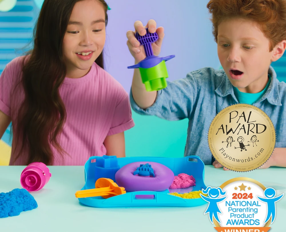Kinetic Sand KINETINIS SMĖLIS Rinkinys „SquishMotion“