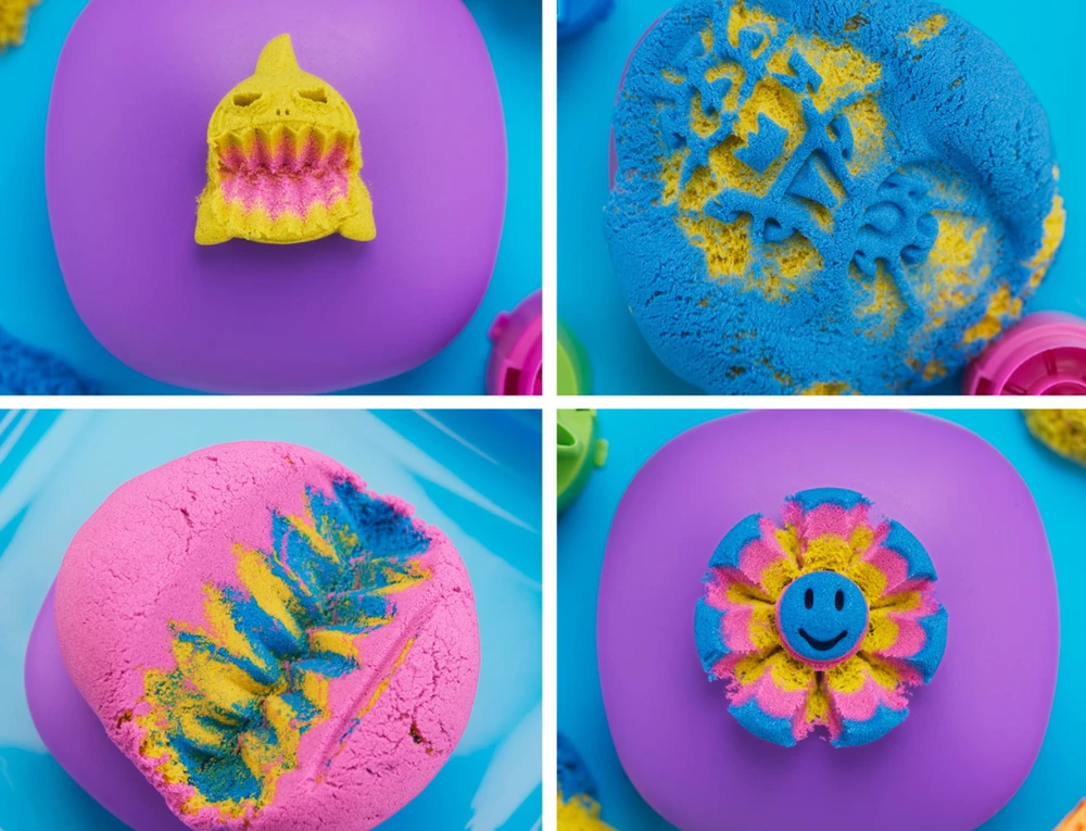Kinetic Sand KINETINIS SMĖLIS Rinkinys „SquishMotion“