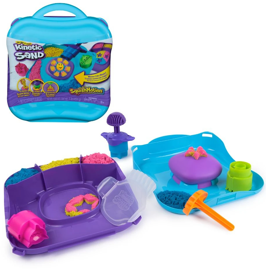 Kinetic Sand KINETINIS SMĖLIS Rinkinys „SquishMotion“