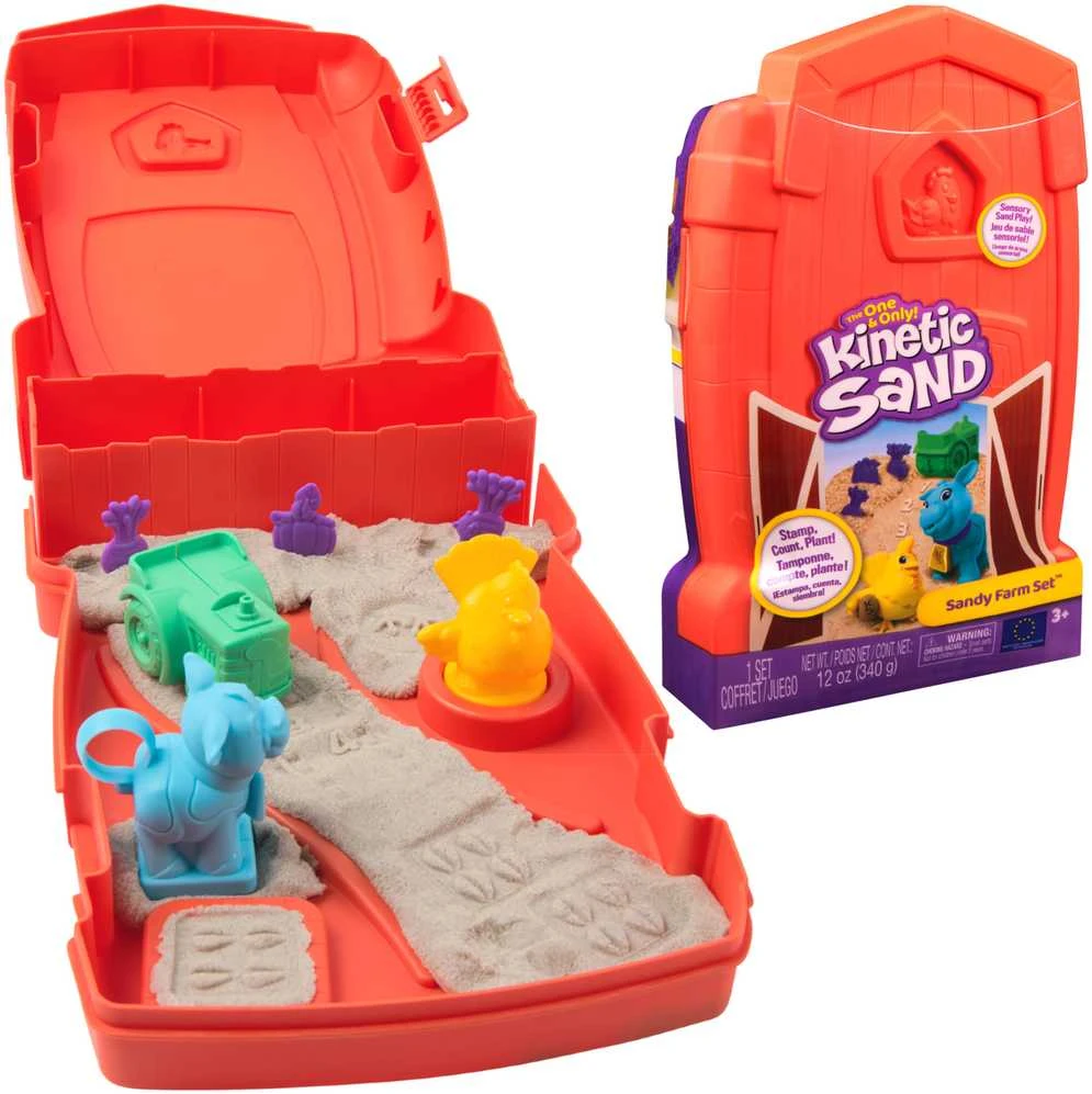 Spin Master KINETINIO SMĖLIO žaidimų rinkinys „Sandy Farm“ rinkinys