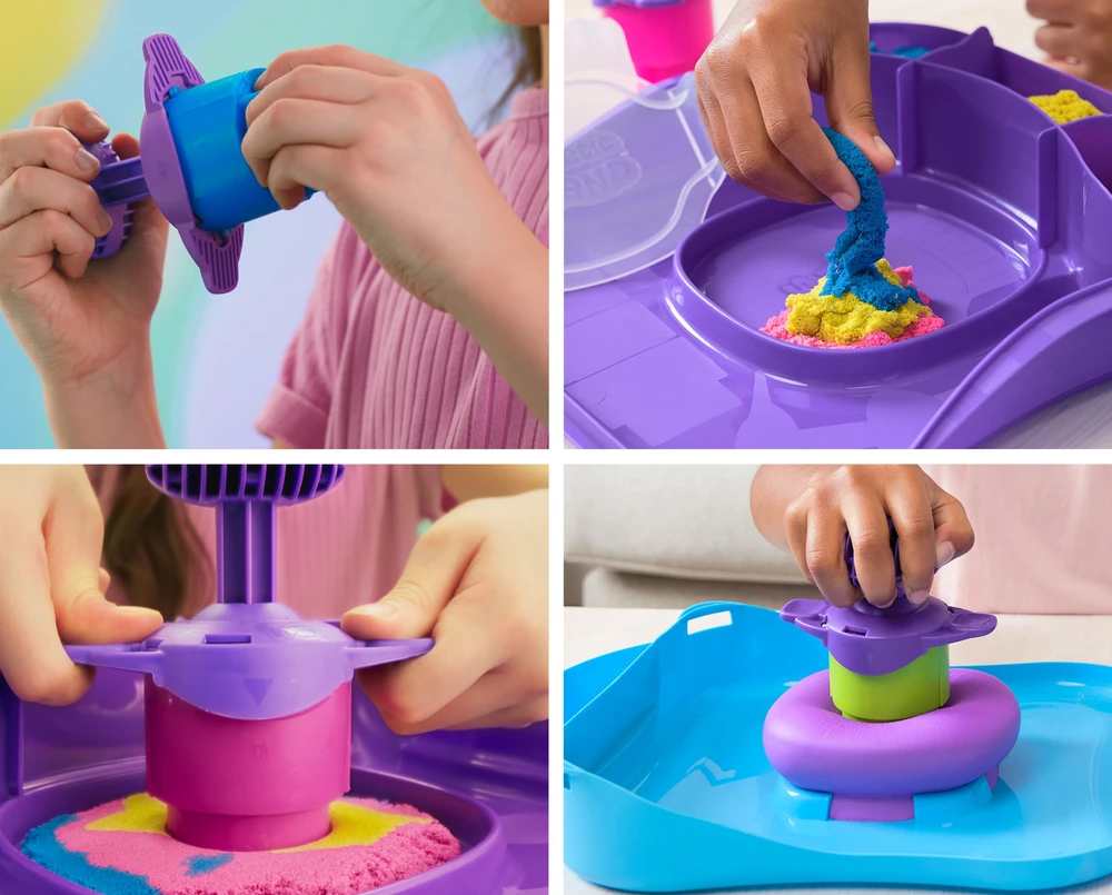Kinetic Sand KINETINIS SMĖLIS Rinkinys „SquishMotion“