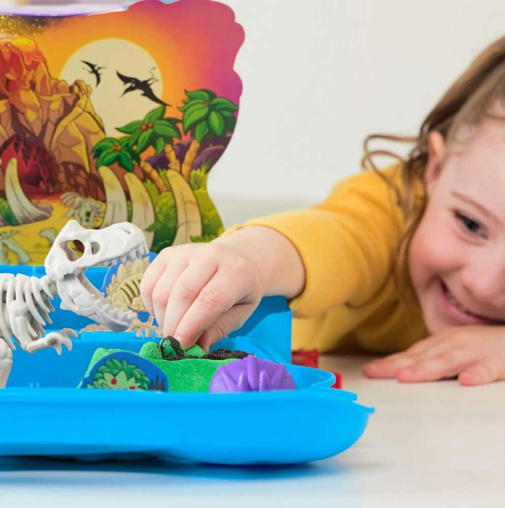 Spin Master KINETINIS SMĖLIS T-REX DINOZAURŲ KASIMAS SU Skeleto PRIEDAIS