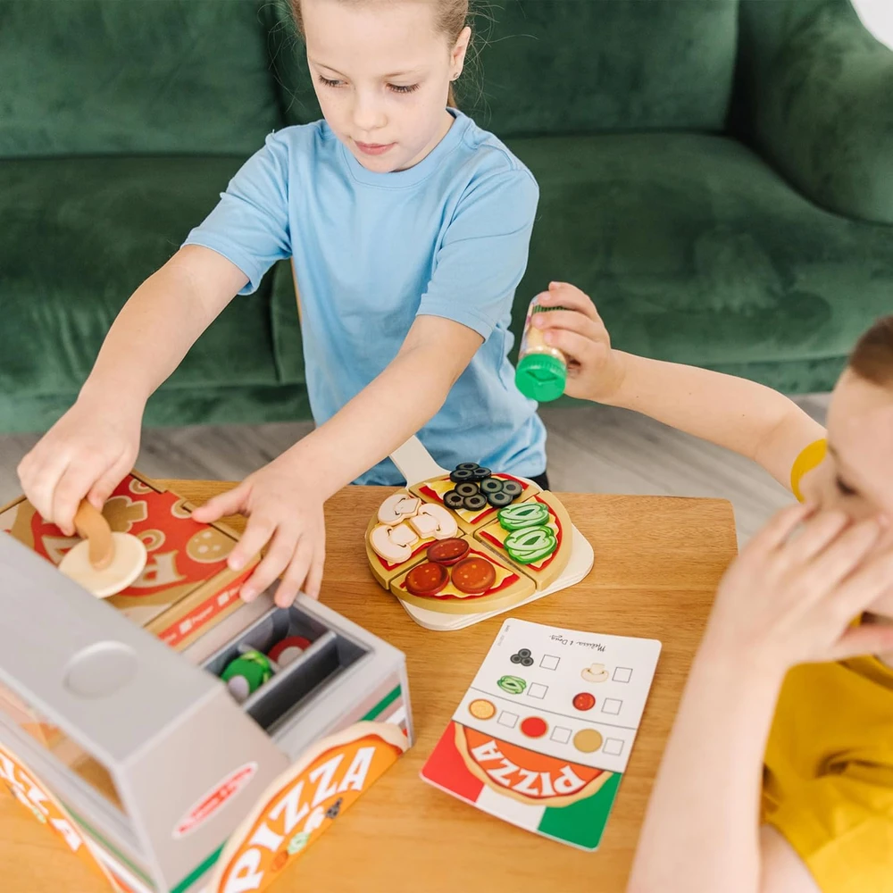 Spin Master MELISSA & DOUG žaidimų rinkinys „Top & Bake“ picos stalviršis
