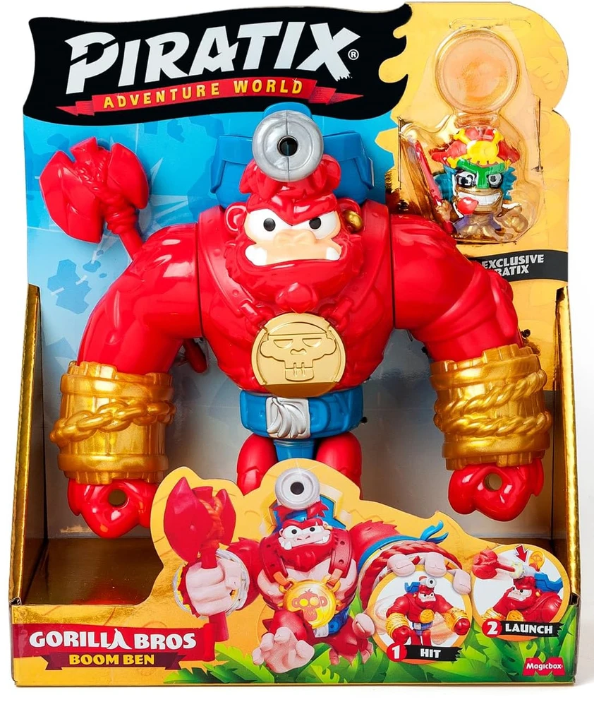 ORBICO Piratix Adventure World Rinkinys su figurką i akcesoriami Crazy Jungle Gorilla Bros Boom Ben
