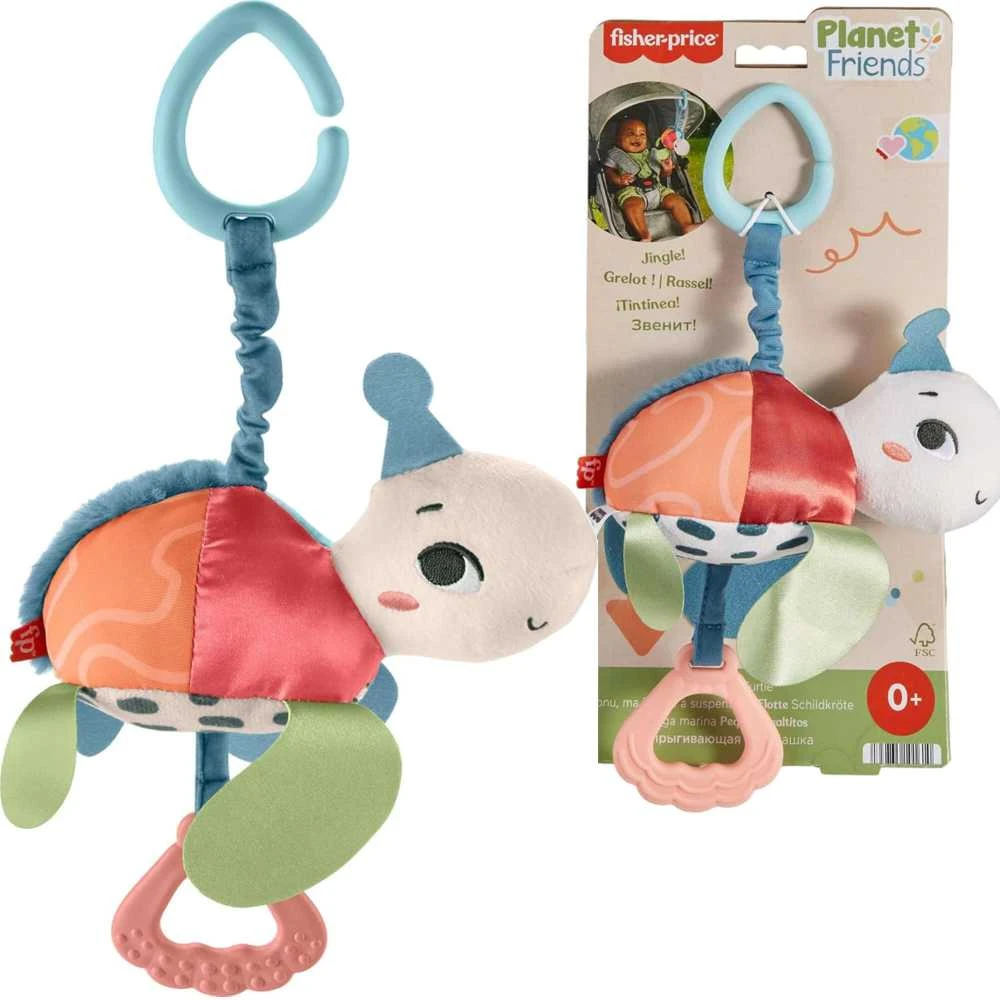 Mattel Planet Friends Sea Me Bounce vėžlys vežimėlio kabykla
