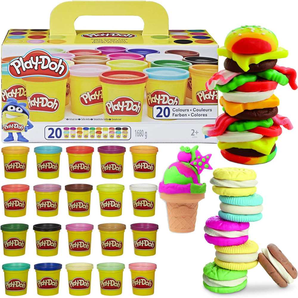 Plastelininio modeliavimo priemonių rinkinys vaikams Play-Doh, 20 spalvų