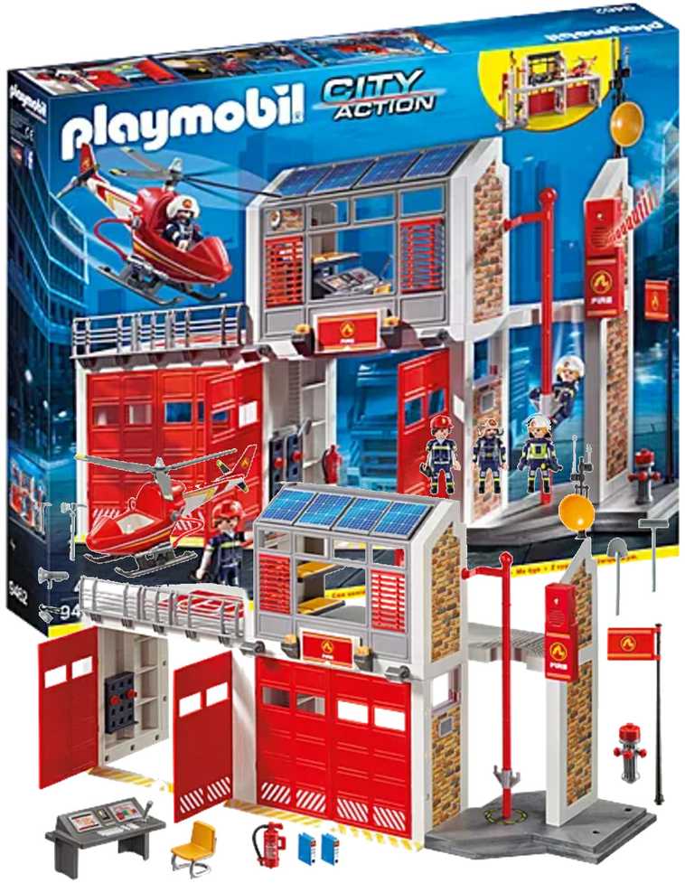 PLAYMOBIL CITY ACTION Ugniagesių gaisrinė su kopėčiomis, 9463