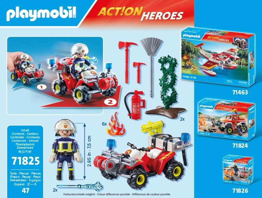 „Playmobil Action Heroes“ 71825 Ugniagesių keturratis veiksme