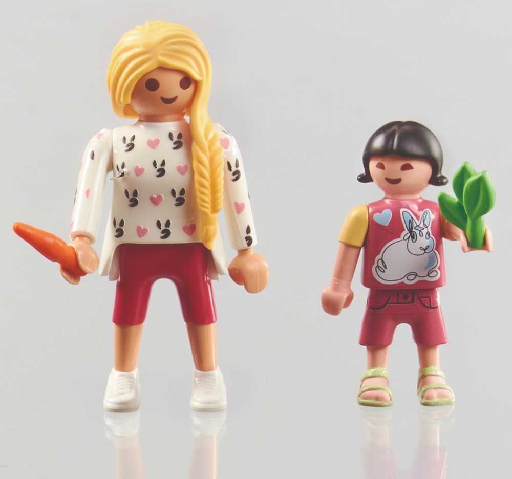 Playmobil Medinės kaladėlės mergaitėms su kiškučiais