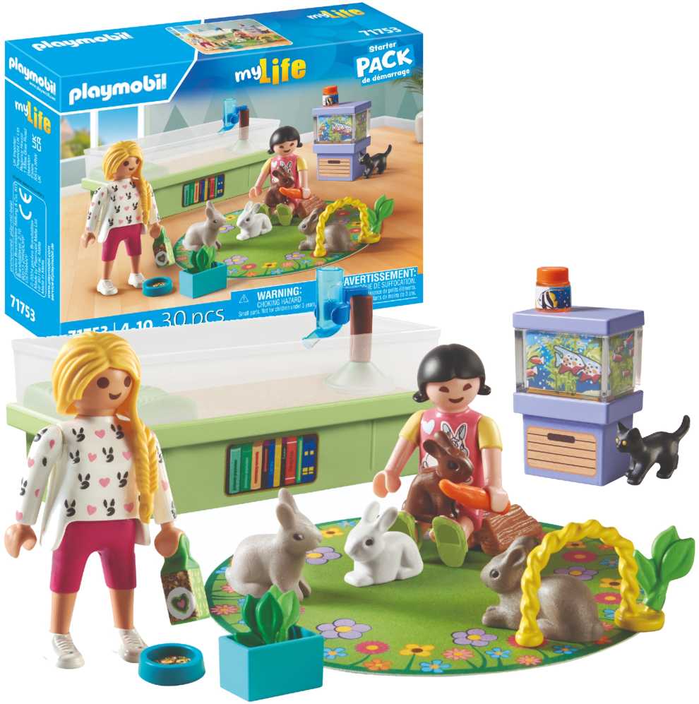 Playmobil Medinės kaladėlės mergaitėms su kiškučiais