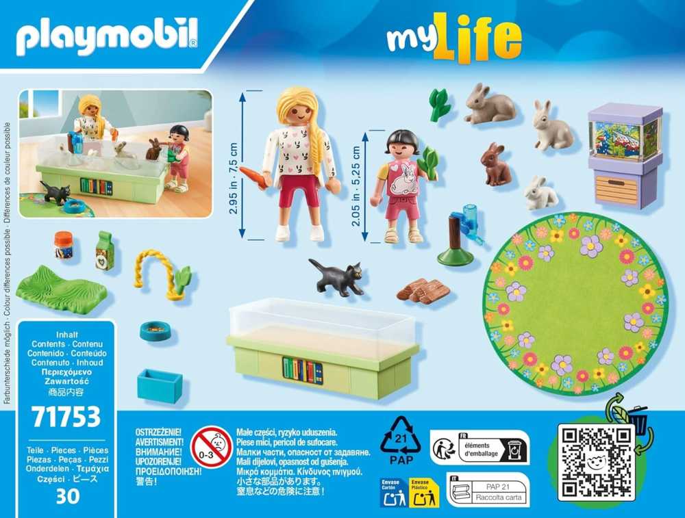 Playmobil Medinės kaladėlės mergaitėms su kiškučiais