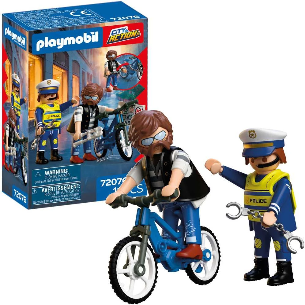 Konstruktorius Playmobil Dviračio vagystė (72076)
