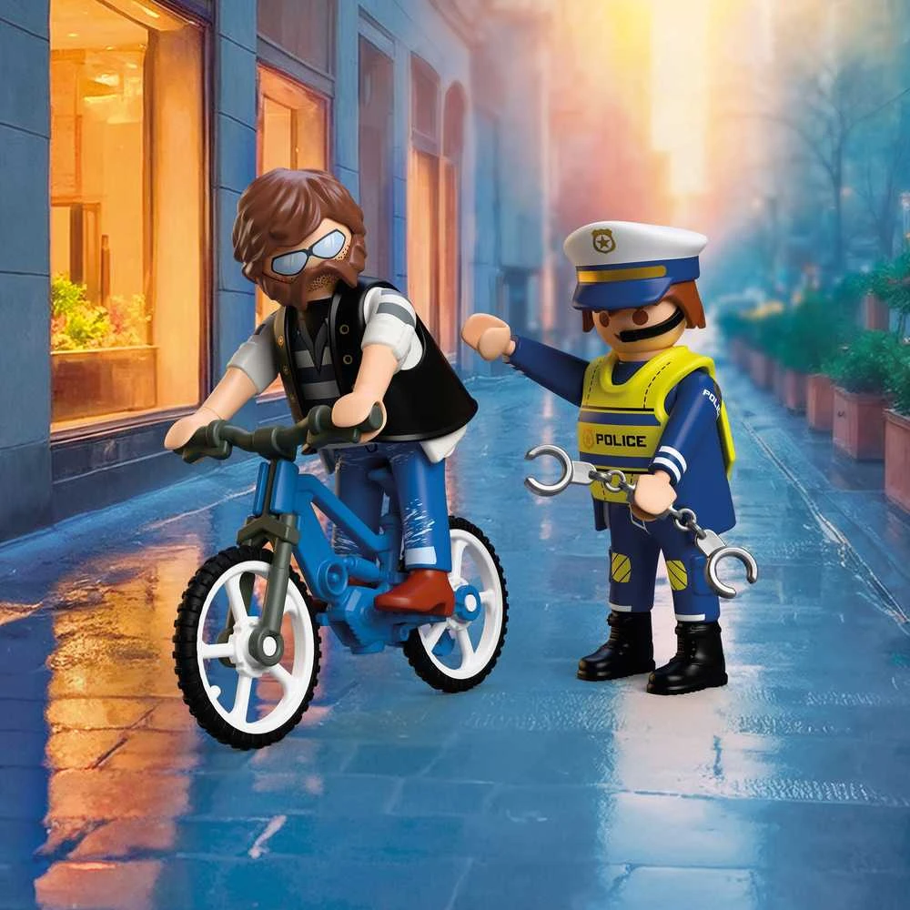 Konstruktorius Playmobil Dviračio vagystė (72076)