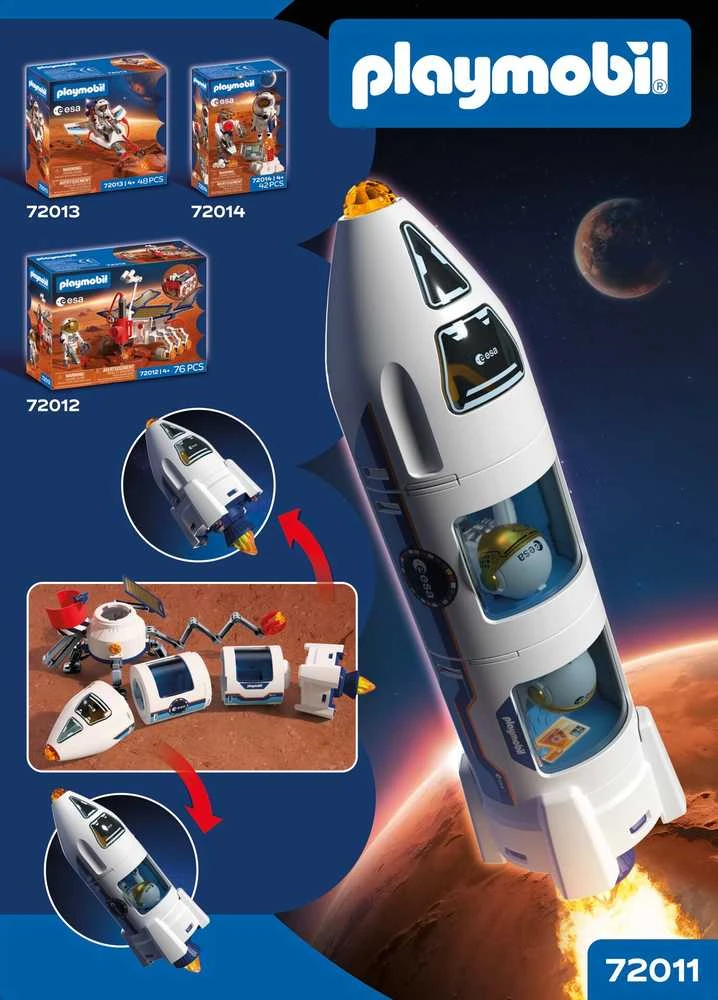Konstruktorius Playmobil ESA: Mars Research Rocket (72011)