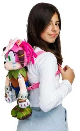 Pliušinė talismano kuprinė Sonic Prime Amy