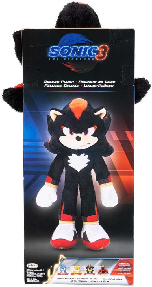 Jakks Pacific Pliušinis Sonic 3 the Hedgehog Deluxe Shadow 35 cm