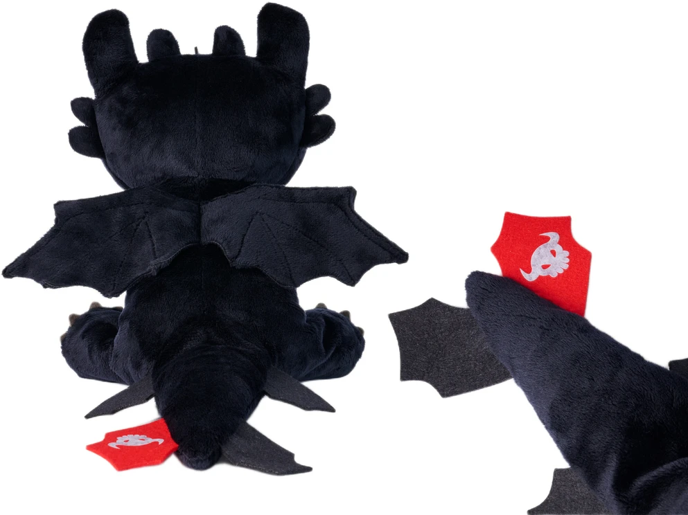 Pliušinis žaislas „Kaip prisijaukinti slibiną“ bedantis, 28 cm