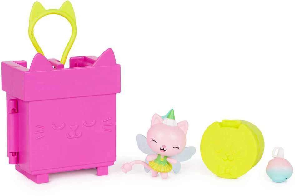Pokój Gabby lėlių namelio kačiuko fėjos figūrėlė + mini dėžutė Gabby lėlių namelio kambarys