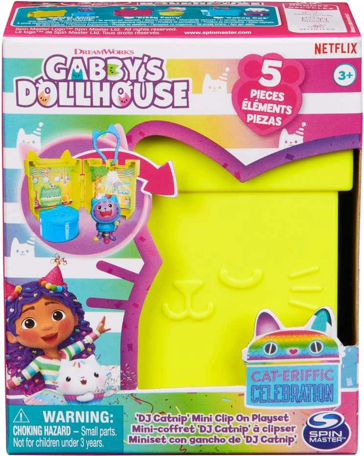 Pokój Gabby's Dollhouse Cat House DJ Catnip figūrėlė + Minibox kambario raktų pakabukas