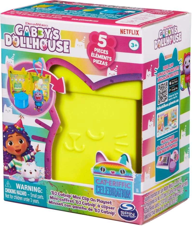 Pokój Gabby's Dollhouse Cat House DJ Catnip figūrėlė + Minibox kambario raktų pakabukas