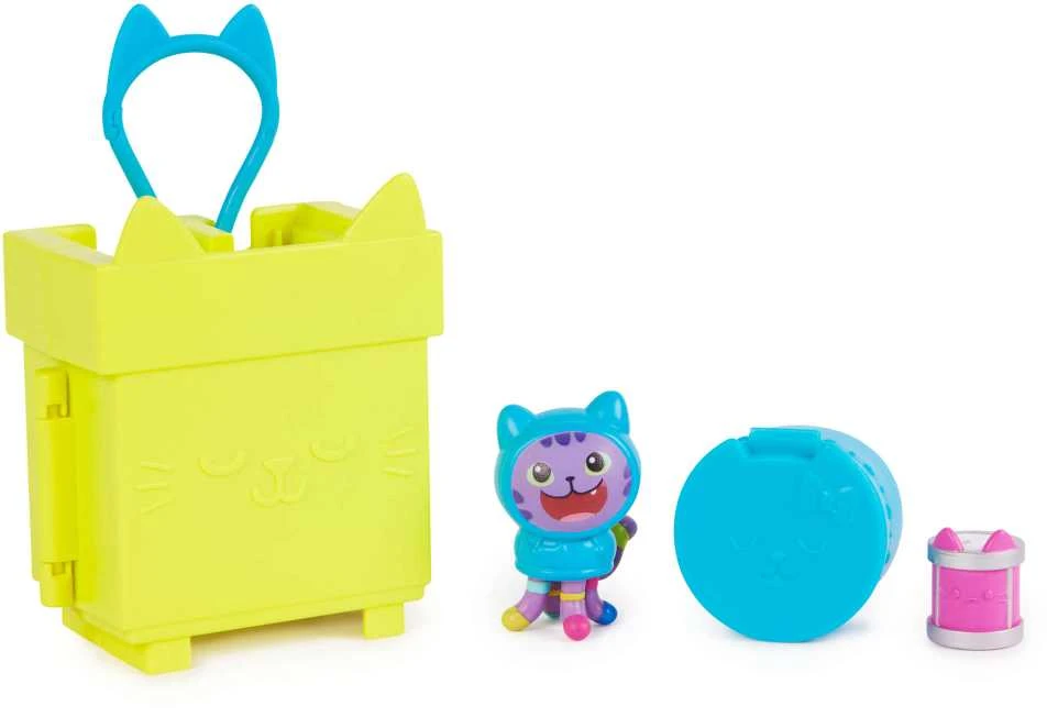 Pokój Gabby's Dollhouse Cat House DJ Catnip figūrėlė + Minibox kambario raktų pakabukas