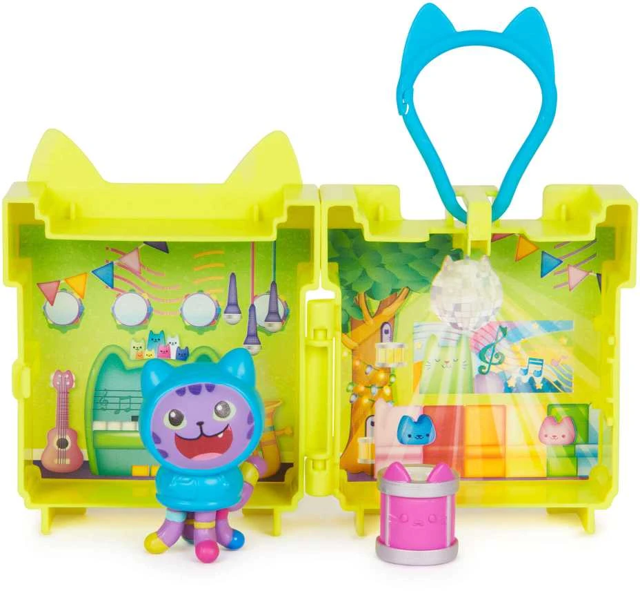 Pokój Gabby's Dollhouse Cat House DJ Catnip figūrėlė + Minibox kambario raktų pakabukas