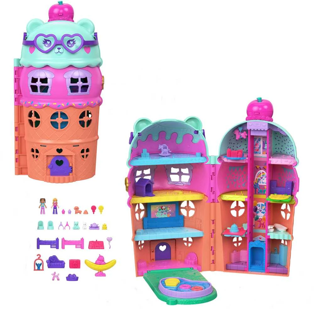 Mattel Polly Pocket Ice Cream House pramogų rinkinys (JFT91)