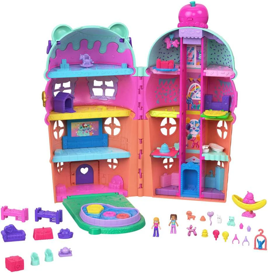 Mattel Polly Pocket Ice Cream House pramogų rinkinys (JFT91)