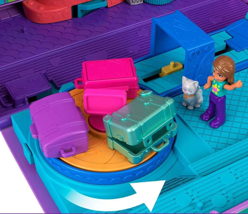 Mattel POLLY POCKET katinėlio lėktuvo žaidimų rinkinys (HWP19)