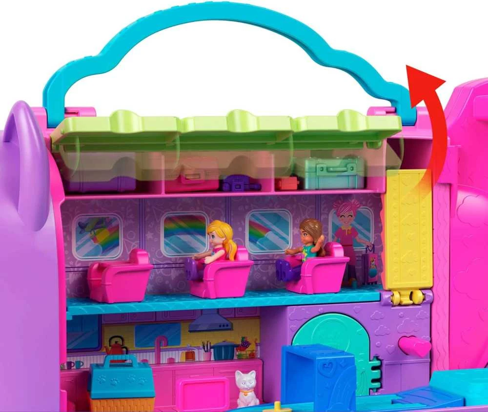 Mattel POLLY POCKET katinėlio lėktuvo žaidimų rinkinys (HWP19)