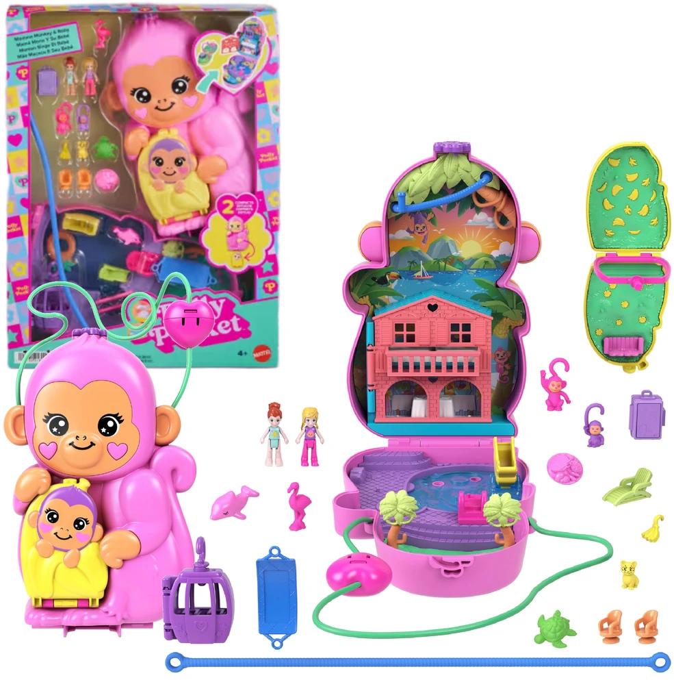 Mattel „Polly Pocket“ beždžionėlės pramogų rinkinys