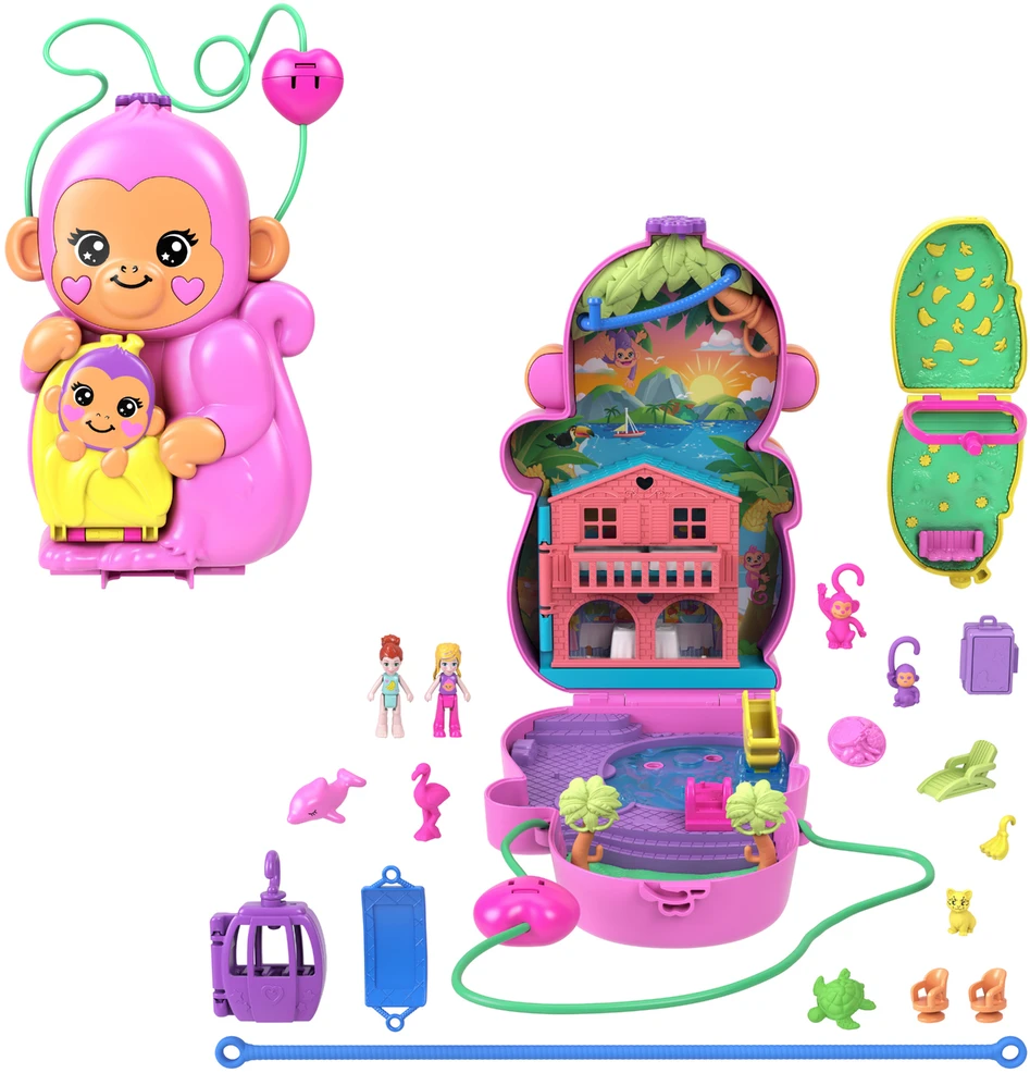 Mattel „Polly Pocket“ beždžionėlės pramogų rinkinys