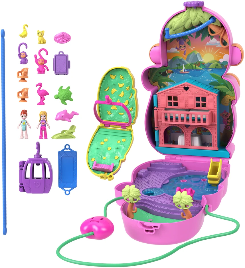 Mattel „Polly Pocket“ beždžionėlės pramogų rinkinys
