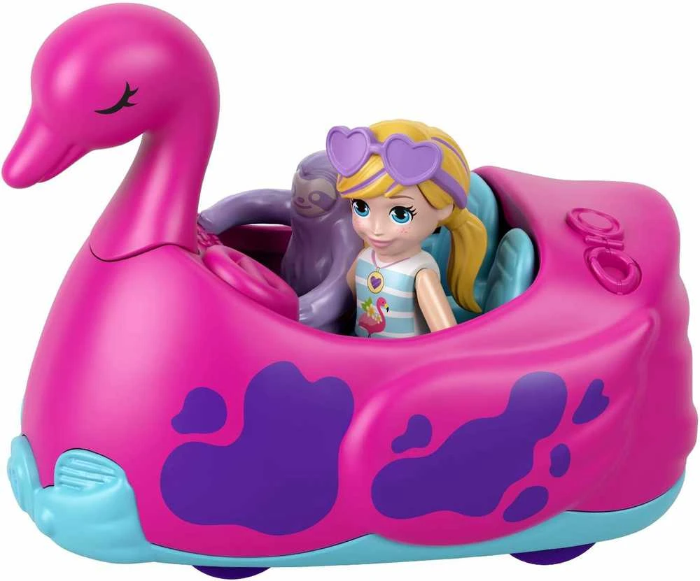 Polly Pocket Mattel Flamingo plovyklos figūrėlių rinkinys HHJ05
