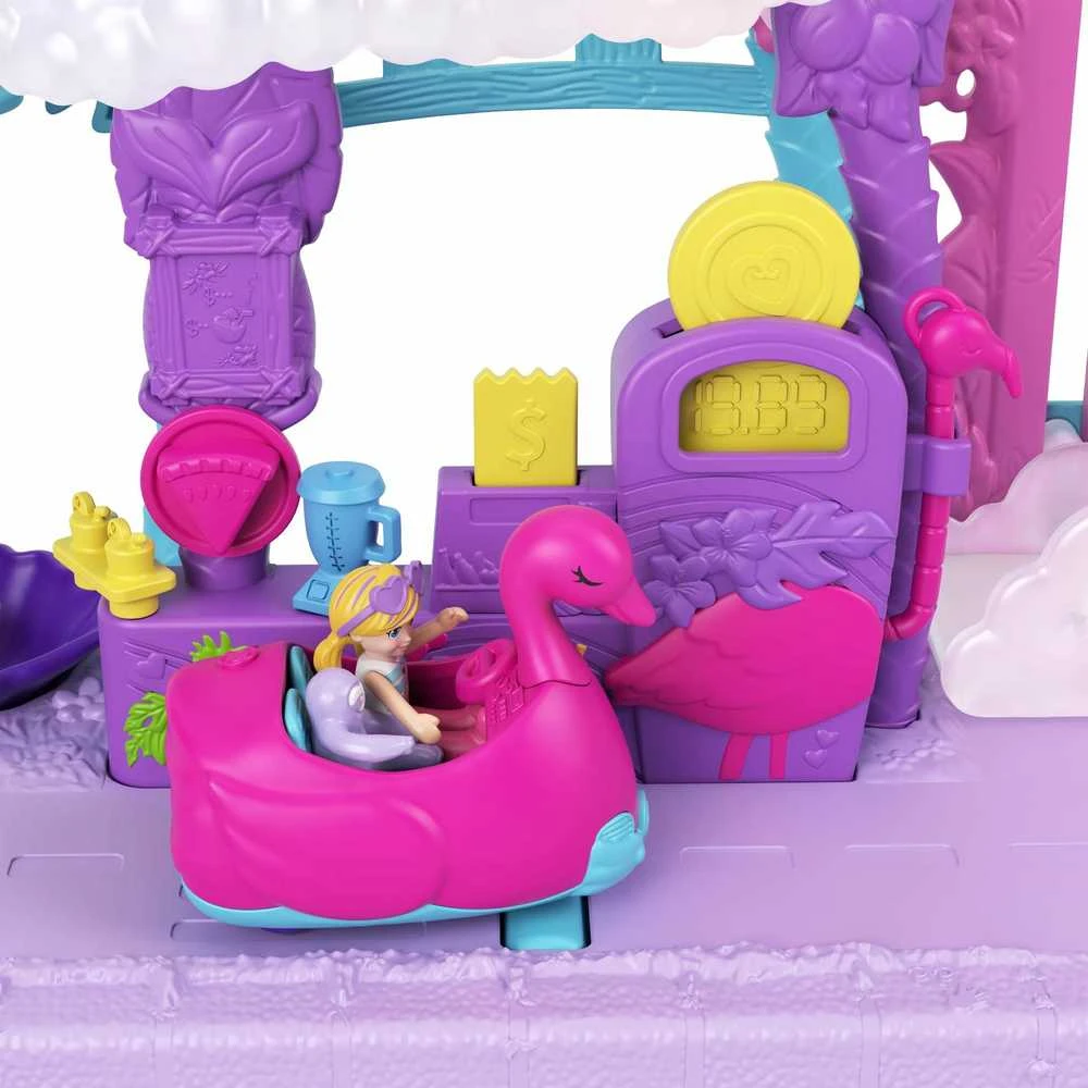 Polly Pocket Mattel Flamingo plovyklos figūrėlių rinkinys HHJ05