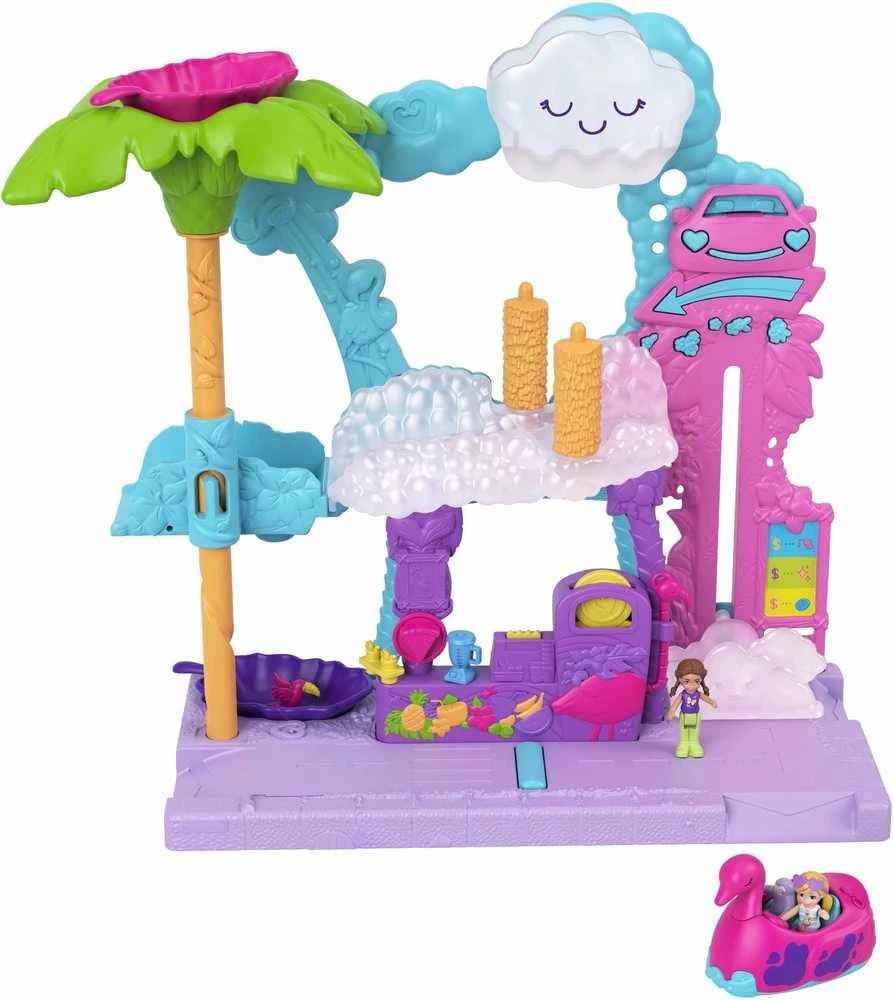 Polly Pocket Mattel Flamingo plovyklos figūrėlių rinkinys HHJ05