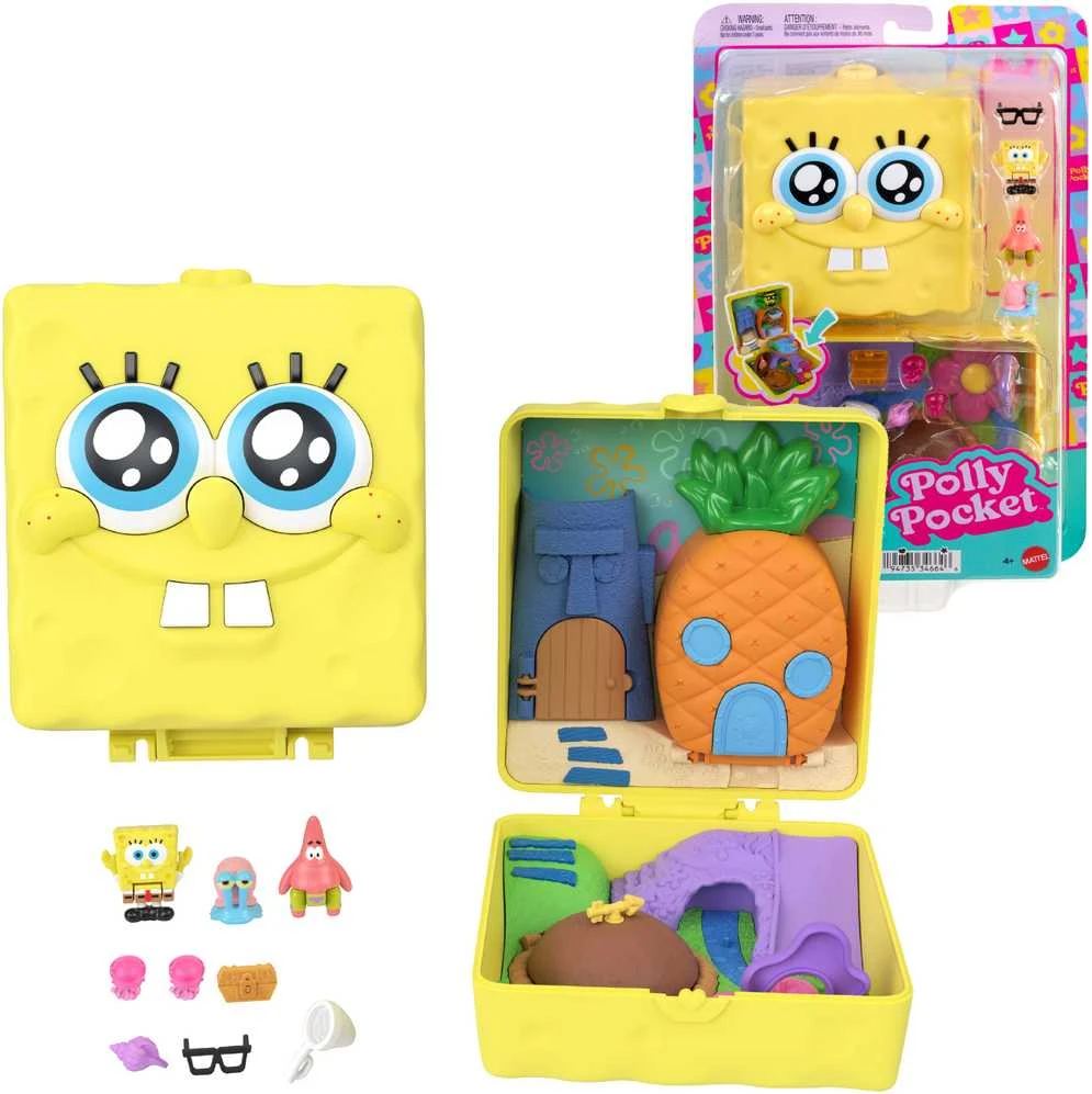Mattel POLLY POCKET SPONGEBOB pramogų rinkinys (JKC84)