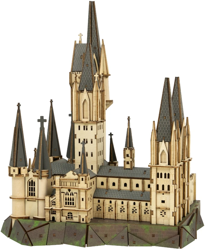 PPuremind Harry Potter Sulankstomas medinis modelis Hogsmito pastatas Astronomijos bokštas 3D dėlionė DIY