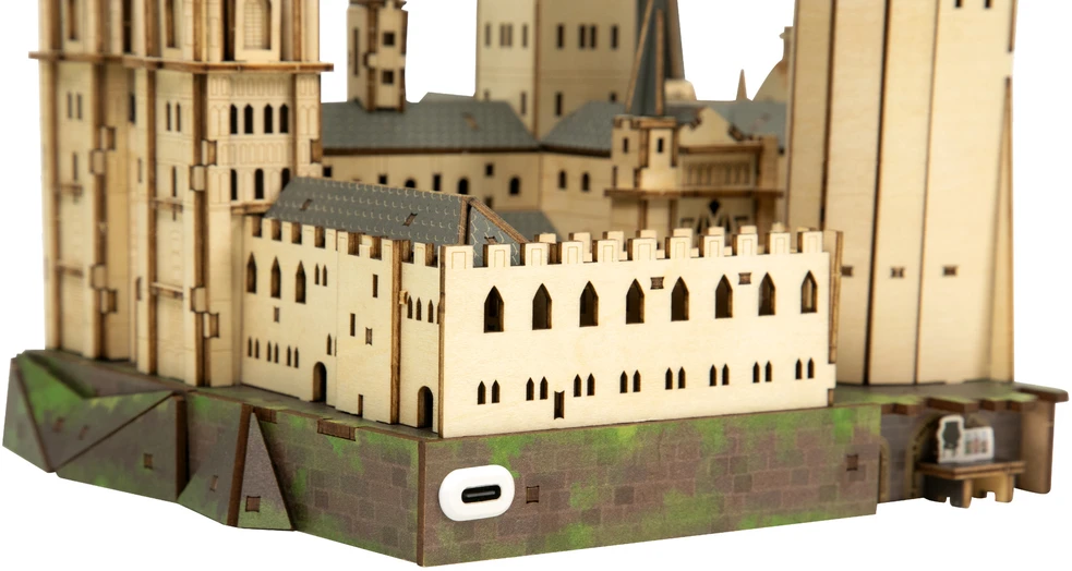 PPuremind Harry Potter Sulankstomas medinis modelis Hogsmito pastatas Astronomijos bokštas 3D dėlionė DIY