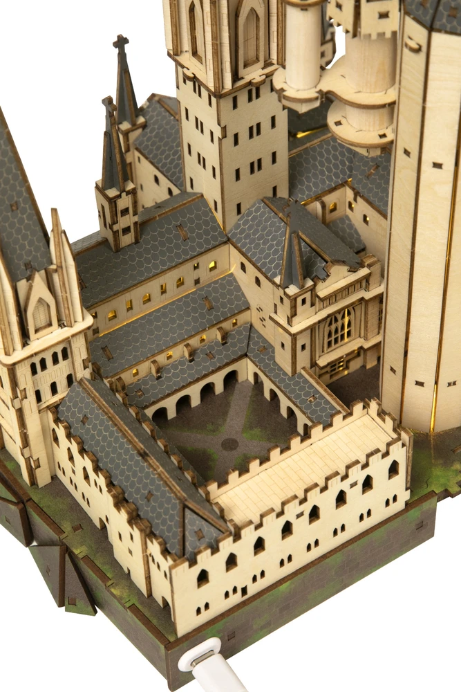 PPuremind Harry Potter Sulankstomas medinis modelis Hogsmito pastatas Astronomijos bokštas 3D dėlionė DIY