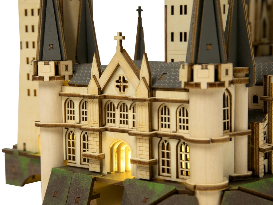 PPuremind Harry Potter Sulankstomas medinis modelis Hogsmito pastatas Astronomijos bokštas 3D dėlionė DIY