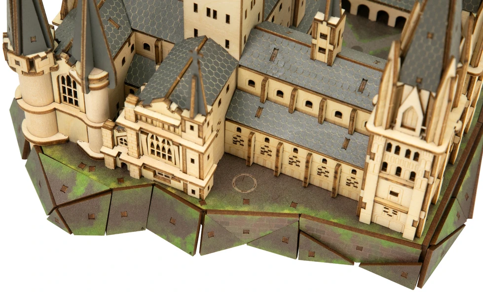 PPuremind Harry Potter Sulankstomas medinis modelis Hogsmito pastatas Astronomijos bokštas 3D dėlionė DIY