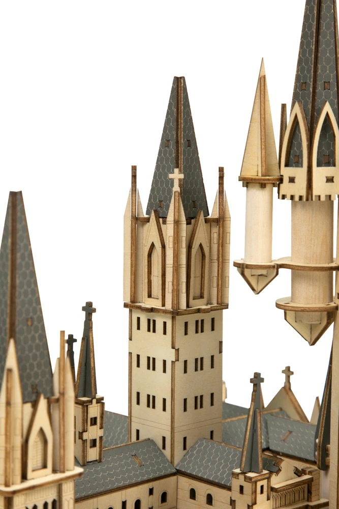 PPuremind Harry Potter Sulankstomas medinis modelis Hogsmito pastatas Astronomijos bokštas 3D dėlionė DIY