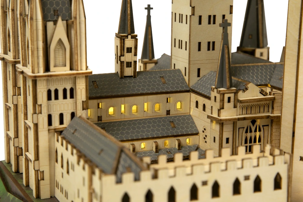 PPuremind Harry Potter Sulankstomas medinis modelis Hogsmito pastatas Astronomijos bokštas 3D dėlionė DIY