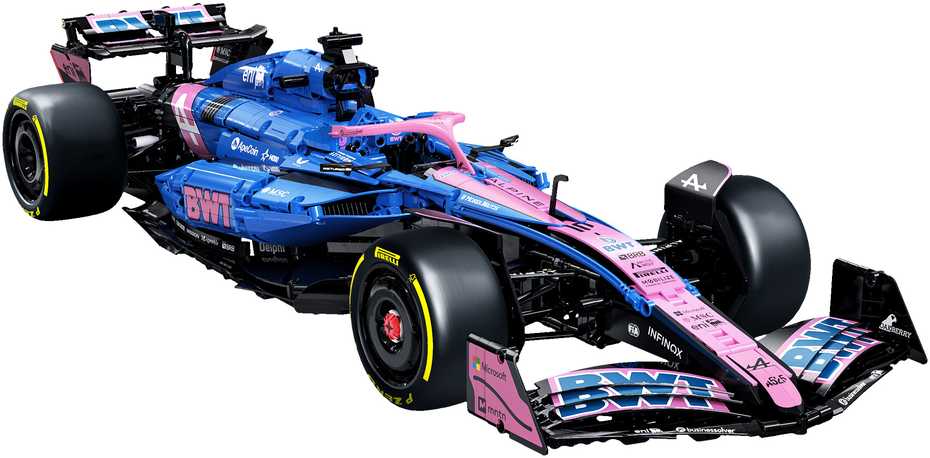 Konstruktoriaus kaladėlės CaDA Bolidas BWT Alpine F1 Team A525 Formulė 2173 elementai