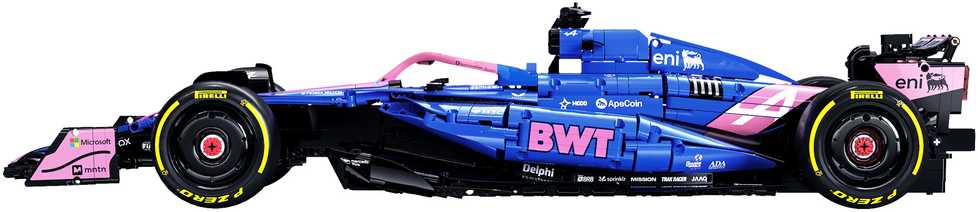 Konstruktoriaus kaladėlės CaDA Bolidas BWT Alpine F1 Team A525 Formulė 2173 elementai